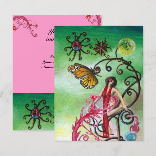 GARDEN VAN MELISSA 2, rood, roze groen wit Kaart (Voorkant / Achterkant)