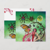 GARDEN VAN MELISSA 2, rood, roze violet Kaart (Voorkant / Achterkant)