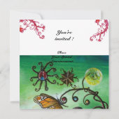 GARDEN VAN MELISSA 2, rood, roze violet Kaart (Achterkant)