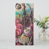 GARDEN VAN MELISSA 2, zwart, wit, Fuchsia Kaart (Staand voorkant)