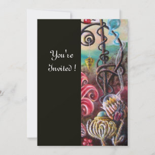 GARDEN VAN MELISSA 2, zwart, wit, Fuchsia Kaart