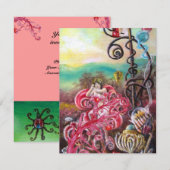 GARDEN VAN MELISSA, helder rood, roze Kaart (Voorkant / Achterkant)