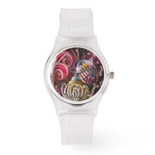 GARDEN VAN MELISSA / Magische bloemen met Scarab Horloge (Voorkant)