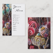 GARDEN VAN MELISSA witte blauwe fuchsia paars Visitekaartje (Voorkant / Achterkant)