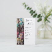 GARDEN VAN MELISSA witte blauwe fuchsia paars Visitekaartje (Staand voorkant)