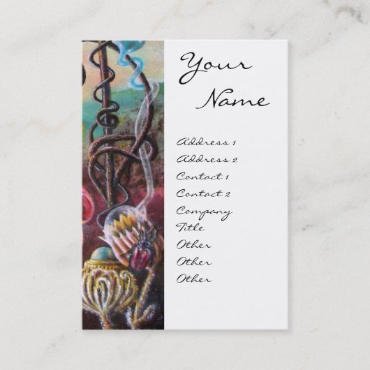 GARDEN VAN MELISSA witte blauwe fuchsia paars Visitekaartje (Voorkant)