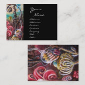 GARDEN VAN MELISSA zwarte witte fuchsie paars blau Visitekaartje (Voorkant / Achterkant)