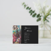 GARDEN VAN MELISSA zwarte witte fuchsie paars blau Visitekaartje (Staand voorkant)