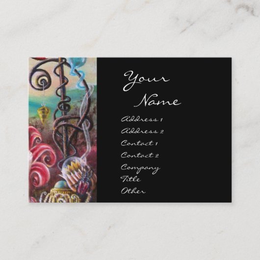 GARDEN VAN MELISSA zwarte witte fuchsie paars blau Visitekaartje (Voorkant)