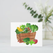 Garden Vegetable Harvest Basket Briefkaart (Staand voorkant)