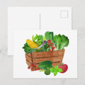 Garden Vegetable Harvest Basket Briefkaart (Voorkant / Achterkant)