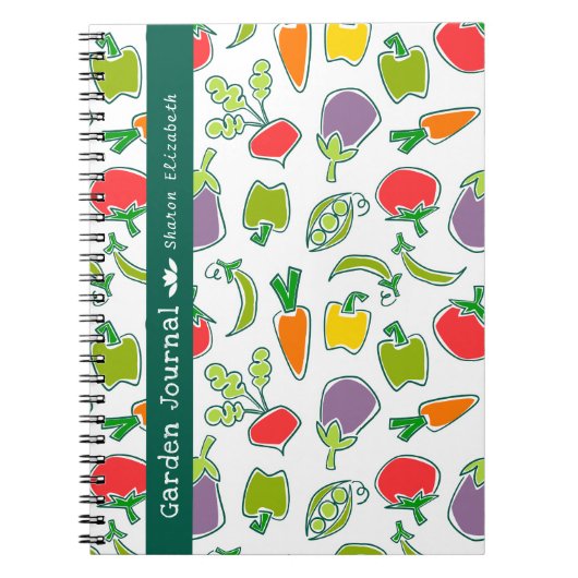 Garden Veggies Personalized Garden Journal Notitieboek (Voorkant)
