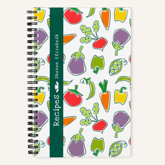 Garden Veggies Personalized Recipe Notitieboek (Voorkant)