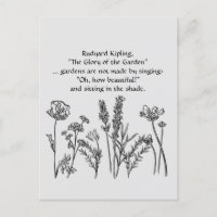 Garden Verse Rudyard Kipling Waterverf Flowers