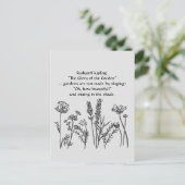 Garden Verse Rudyard Kipling Waterverf Flowers Briefkaart (Staand voorkant)