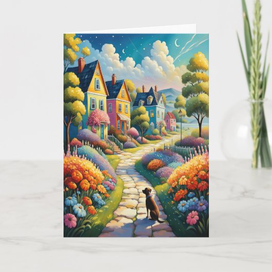 Garden Village Note Kaart leeg van binnen (Voorkant)