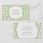 Garden Vine Blooms Waterverf Visitekaartje (Voorkant / Achterkant)