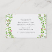 Garden Vine Blooms Waterverf Visitekaartje (Achterkant)