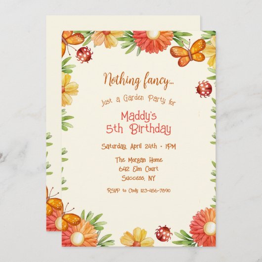 Garden Visitors Kaart (Voorkant / Achterkant)