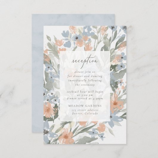 Garden Vlourish Reception Voeg Kaart in (Voorkant / Achterkant)