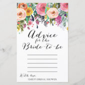 Garden Vrijgezellenfeest Game - Advies voor de Bri (Voorkant)