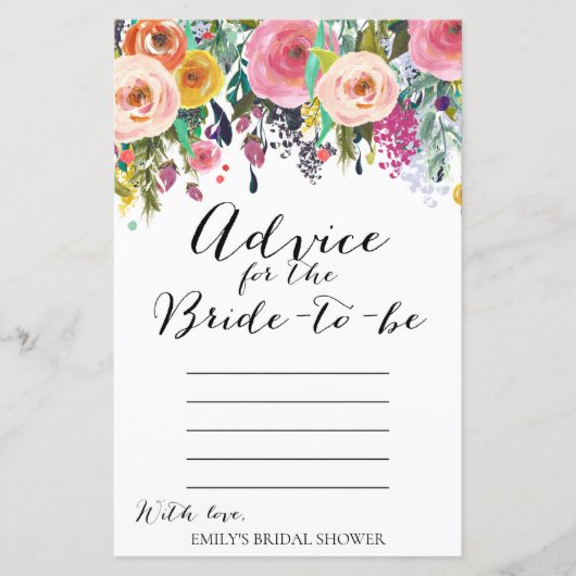 Garden Vrijgezellenfeest Game - Advies voor de Bri (Voorkant)