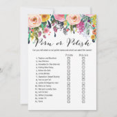 Garden Vrijgezellenfeest Game w antwoord 5x7 forma Kaart (Voorkant)