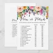 Garden Vrijgezellenfeest Game w antwoord 5x7 forma Kaart (Voorkant / Achterkant)