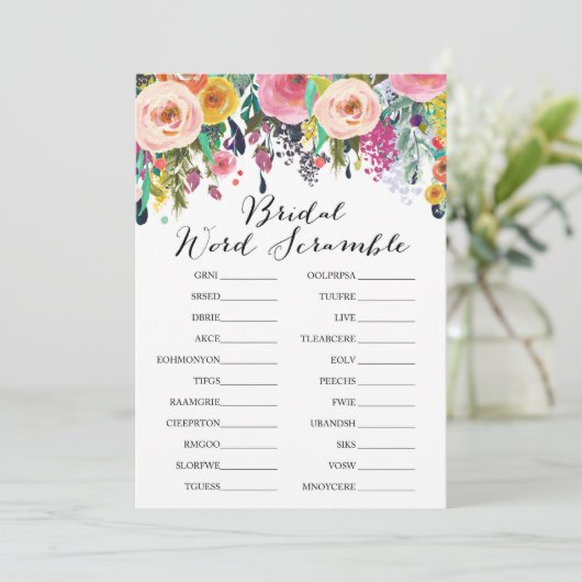 Garden Vrijgezellenfeest Game w antwoord terug 5x7 Kaart (Staand voorkant)