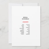 Garden Vrijgezellenfeest Game w antwoord terug 5x7 Kaart (Achterkant)