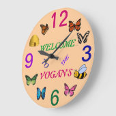 GARDEN WALL CLOCK PERSONALIZED GROTE KLOK (Hoek)