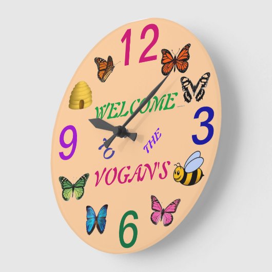 GARDEN WALL CLOCK PERSONALIZED GROTE KLOK (Hoek)