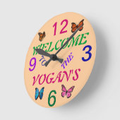 GARDEN WALL CLOCK PERSONALIZED RONDE KLOK (Hoek)