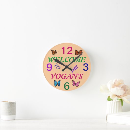 GARDEN WALL CLOCK PERSONALIZED RONDE KLOK (Huis)