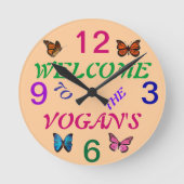 GARDEN WALL CLOCK PERSONALIZED RONDE KLOK (Voorkant)