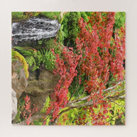 Garden Waterfall in het najaar Legpuzzel (Horizontaal)