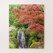 Garden Waterfall in het najaar Legpuzzel (Verticaal)