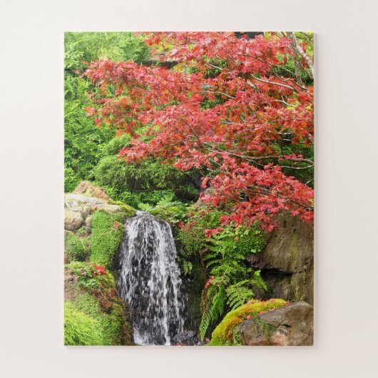 Garden Waterfall in het najaar Legpuzzel (Verticaal)