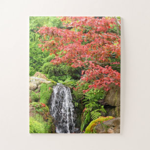Garden Waterfall in het najaar Legpuzzel