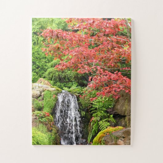 Garden Waterfall in het najaar Legpuzzel (Verticaal)