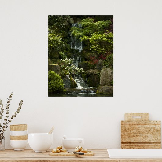 Garden Waterfall Poster (Keuken)