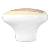 Garden Watering can met Flowers on Yellow Keramische Knop (Zijkant)