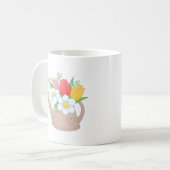 Garden Watering Can with Flowers - Bloom Hope Koffiemok (Voorkant links)
