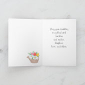 Garden Watering Can with Flowers - Happy Birthday Kaart (Binnen)