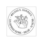 Garden Watering kan bloemen rond adres 3 Rubberstempel (Afrduk)
