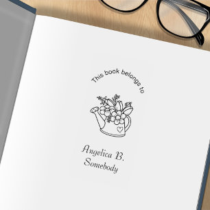 Garden Watering Kan met blokplaatje Rubberstempel