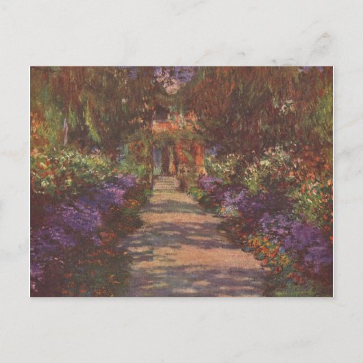 Garden Way - Claude Monet - c1902 Briefkaart (Voorkant)