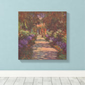Garden Way - Claude Monet - c1902 Canvas Afdruk (Insitu (Houten vloer))