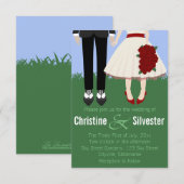 Garden Wedding, 3,5x5 bruiloft Kaart (Voorkant / Achterkant)