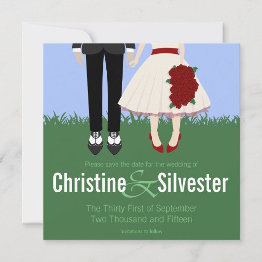 Garden Wedding, 5.25x5.25 save the date (Voorkant)
